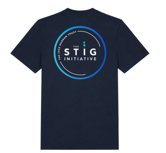 The Stig Initiative - Adult Navy T-Shirt (2 logos)