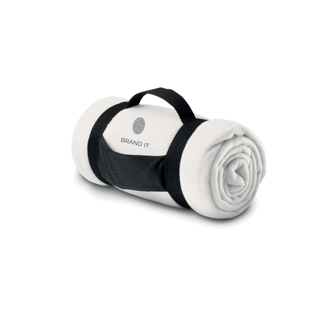 Fleece Blanket with Carry Handle