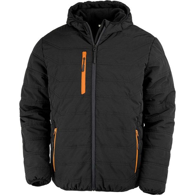 Result Recycled Black Compass Padded Winter Jacket