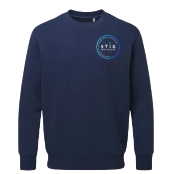 The Stig Initiative - Adult Navy Sweatshirt (2 logos)