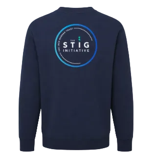 The Stig Initiative - Adult Navy Sweatshirt (2 logos)