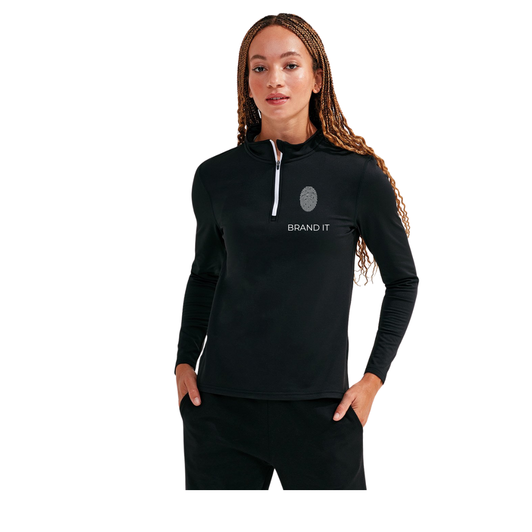 Women’s TriDri® Recycled Brushed Back ¼ Zip