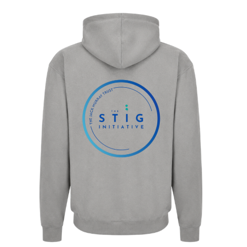 The Stig Initiative - Adult Grey Hoodie (2 logos)