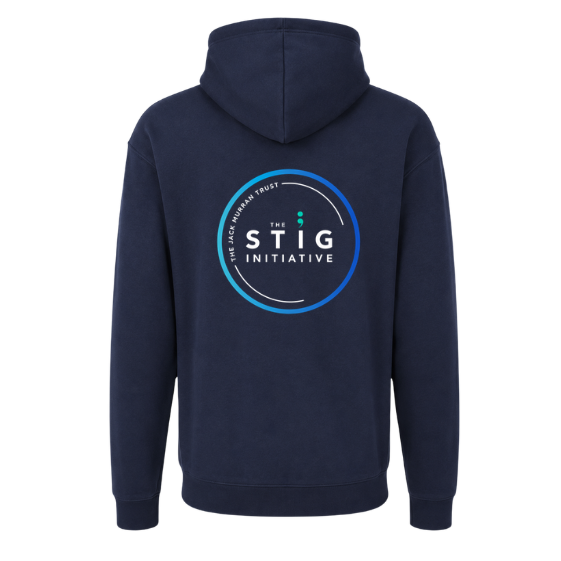 The Stig Initiative - Adult Navy Hoodie (2 logos)