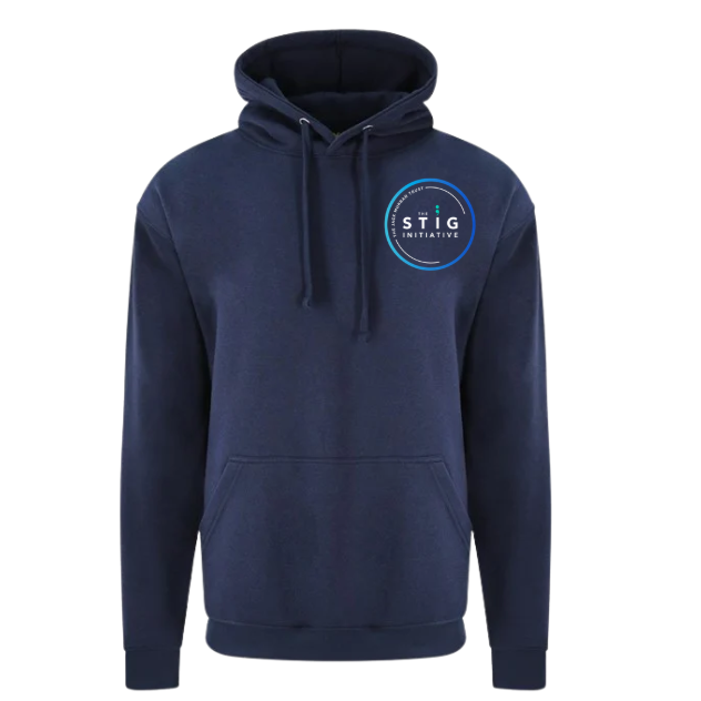 The Stig Initiative - Adult Navy Hoodie (2 logos)