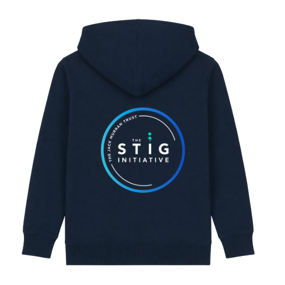 The Stig Initiative - Kids Navy Hoodie (2 logos)