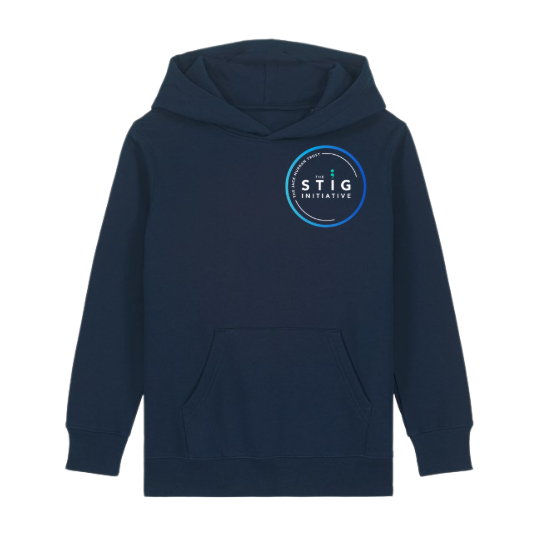 The Stig Initiative - Kids Navy Hoodie (2 logos)