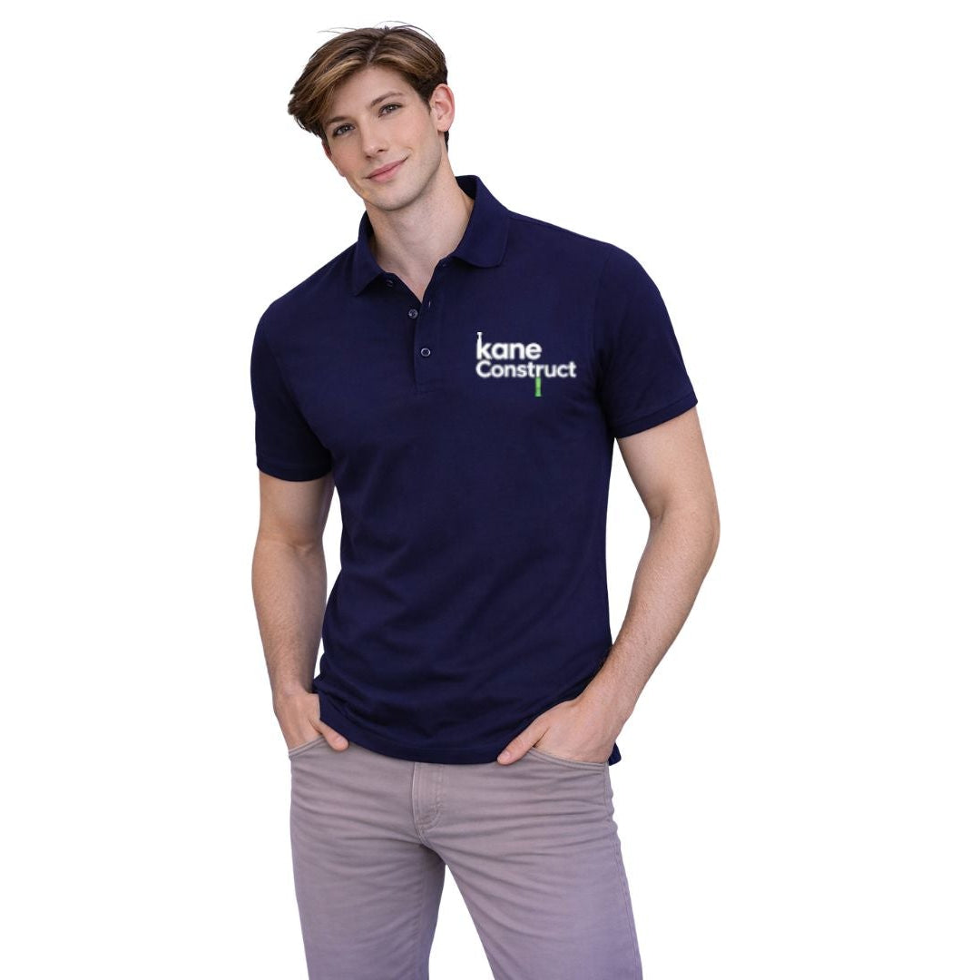 KANE (Construct) Mens Coolchecker® plus piqué polo Navy