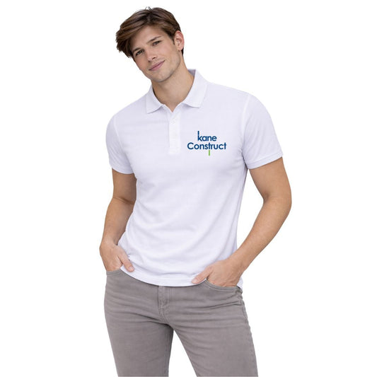 KANE (Construct) Mens Coolchecker® plus piqué polo White