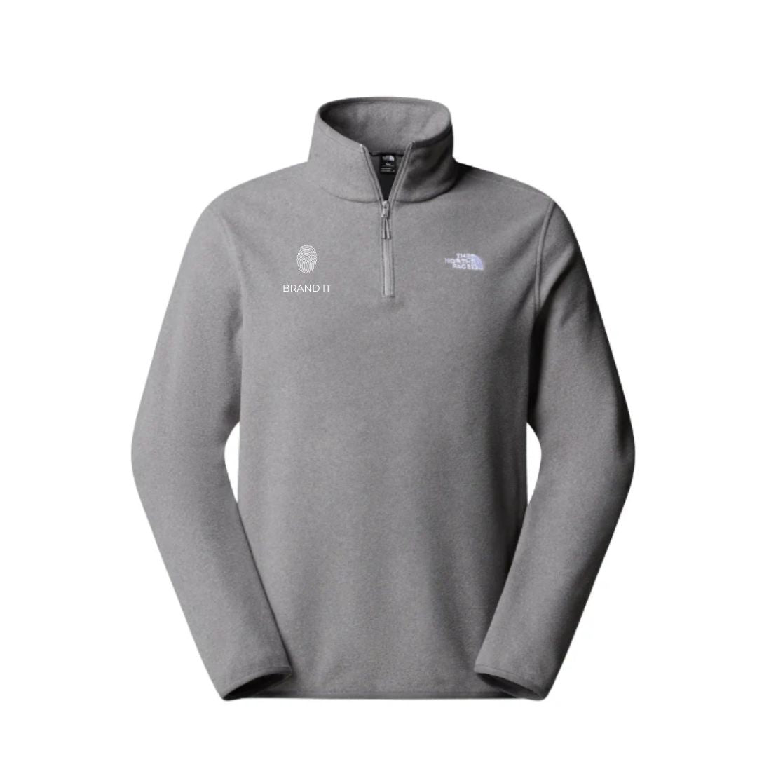 The North Face Mens Fleece 1/4 Zip Glacier TNF Mid Grey Heather