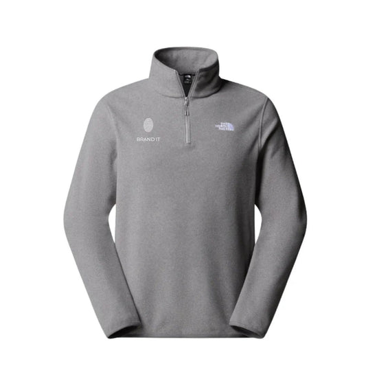 The North Face Mens Fleece 1/4 Zip Glacier TNF Mid Grey Heather