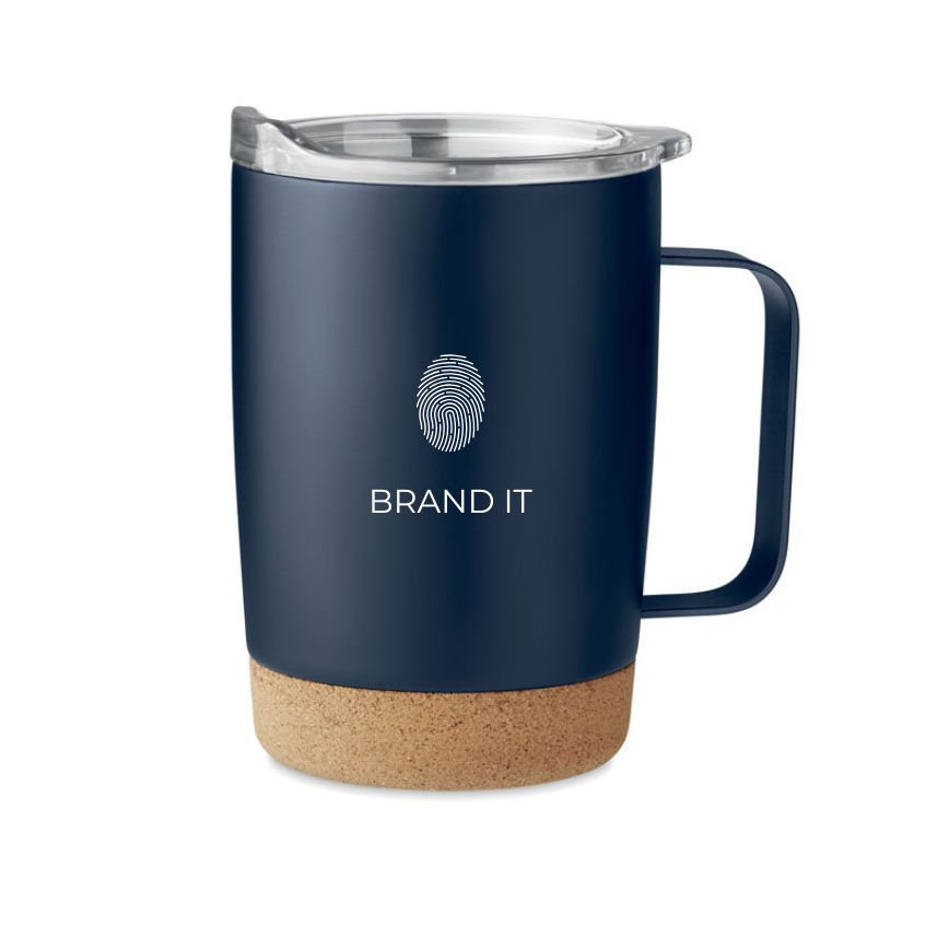 Double Wall Stainless Steel Tumbler with Cork Base