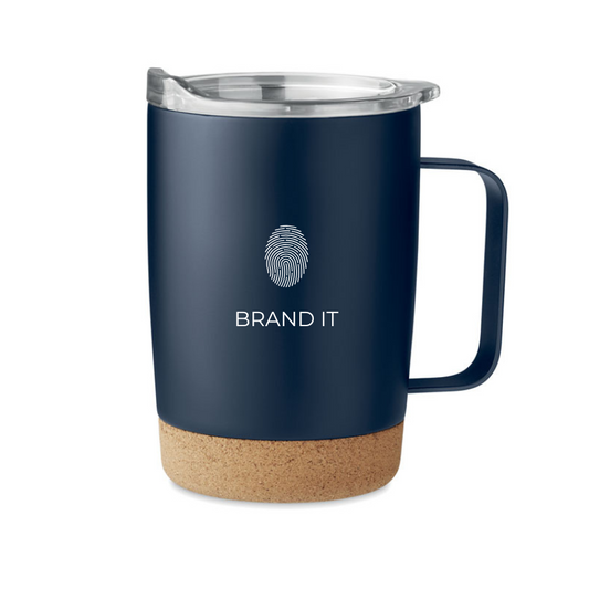 Double Wall Stainless Steel Tumbler with Cork Base