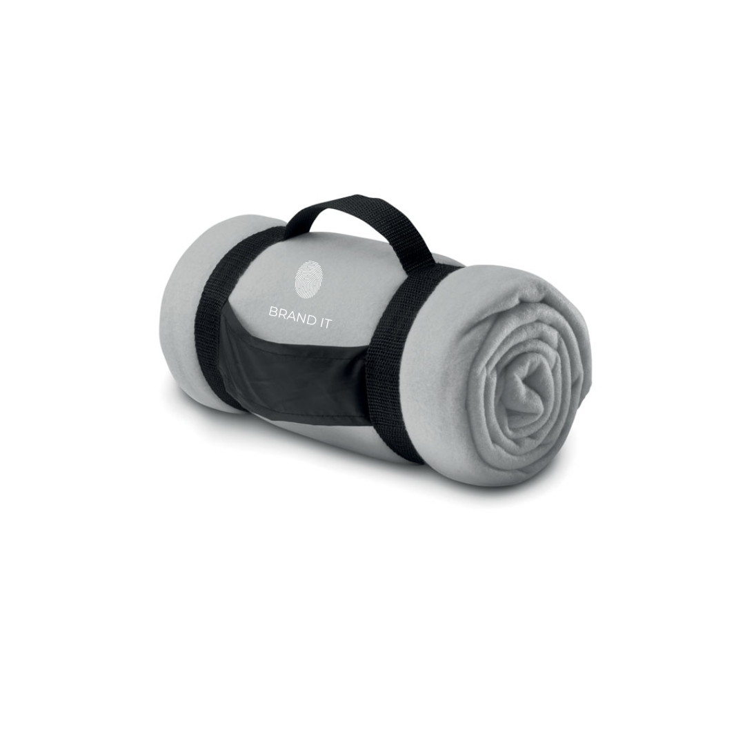 Fleece Blanket with Carry Handle