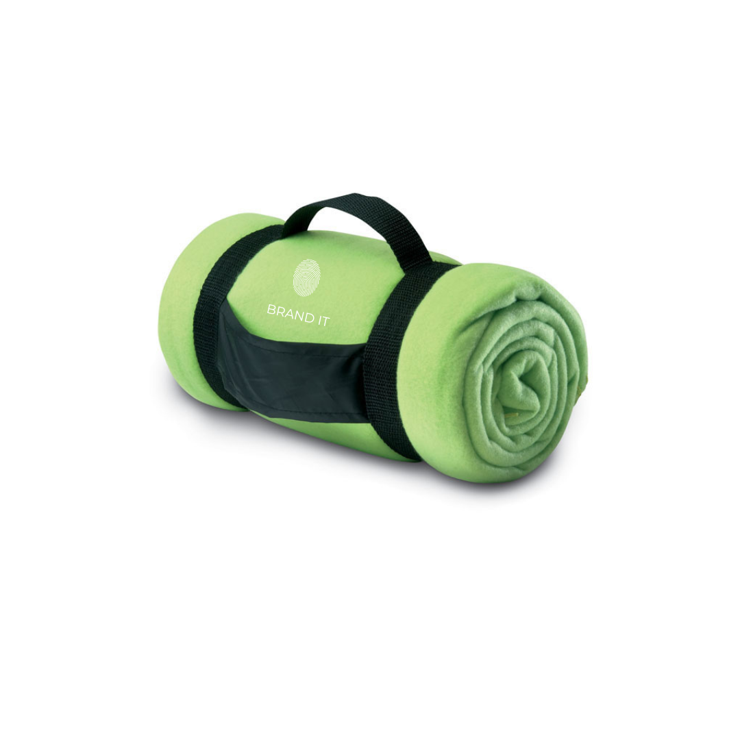 Fleece Blanket with Carry Handle