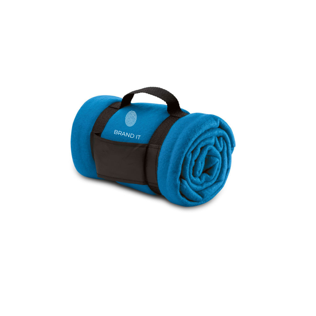 Fleece Blanket with Carry Handle