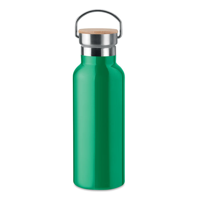 500ml Stainless Steel Vacuum bottle with Bamboo Lid – Custom Branded