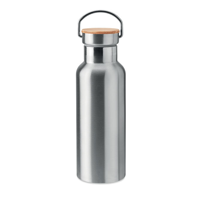 500ml Stainless Steel Vacuum bottle with Bamboo Lid – Custom Branded