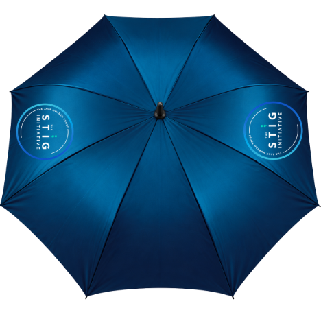 The Stig Initiative - Navy Umbrella (2 logos)