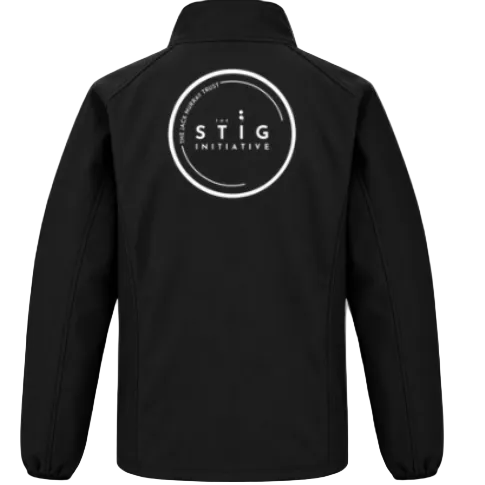 The Stig Initiative - Adult Black Softshell Jacket (2 logos)