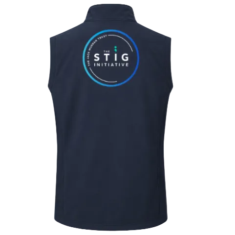 The Stig Initiative - Adult Navy Softshell Bodywarmer (2 logos)