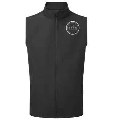 The Stig Initiative - Adult Black Softshell Bodywarmer (1 logo)