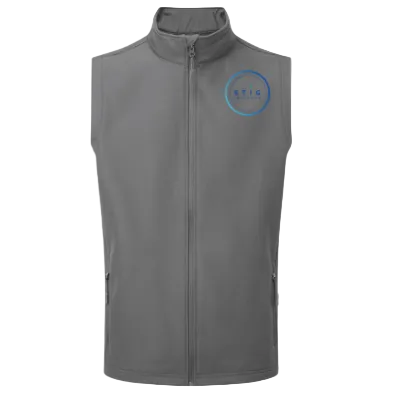 The Stig Initiative - Adult Grey Softshell Bodywarmer (2 logos)