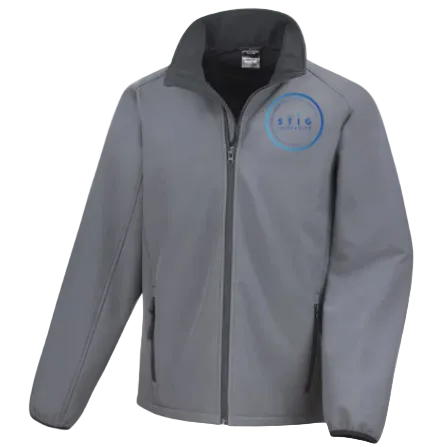 The Stig Initiative - Adult Grey Softshell Jacket (2 logos)