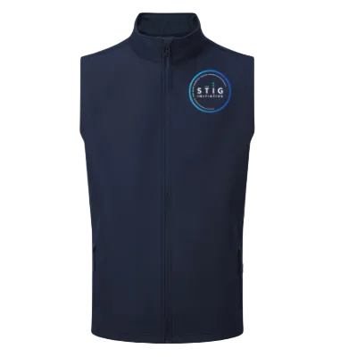 The Stig Initiative - Adult Navy Softshell Bodywarmer (1 logo)