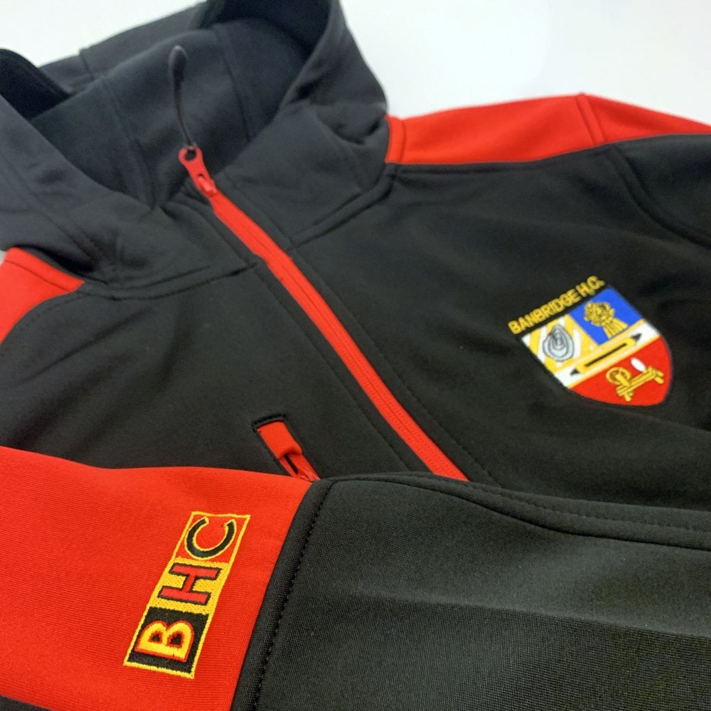 Banbridge Hockey Club Junior Microfleece Full Zip Black/Red