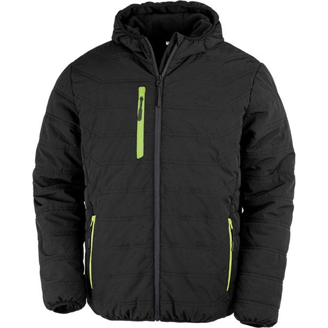 Result Recycled Black Compass Padded Winter Jacket