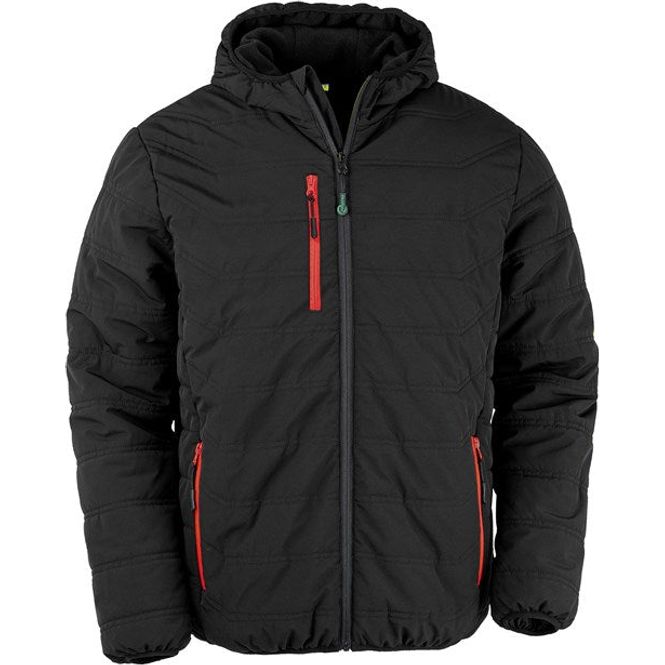Result Recycled Black Compass Padded Winter Jacket